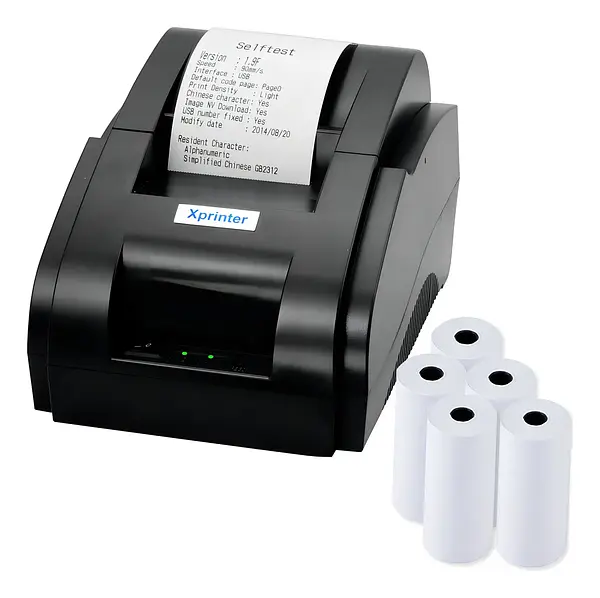 Impresora Térmica Xprinter Xp-58iih 58mm Para Tickets Negro