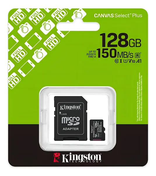 Tarjeta Memoria Micro Sd Kingston Canvas Select Plus 128gb