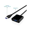 Cable Adaptador Convertidor De Usb 3.0 A Vga Color Negro