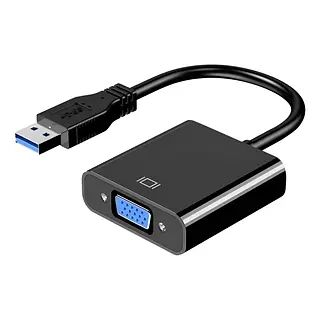 Cable Adaptador Convertidor De Usb 3.0 A Vga Color Negro