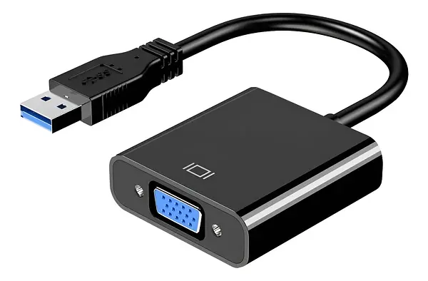 Cable Adaptador Convertidor De Usb 3.0 A Vga Color Negro